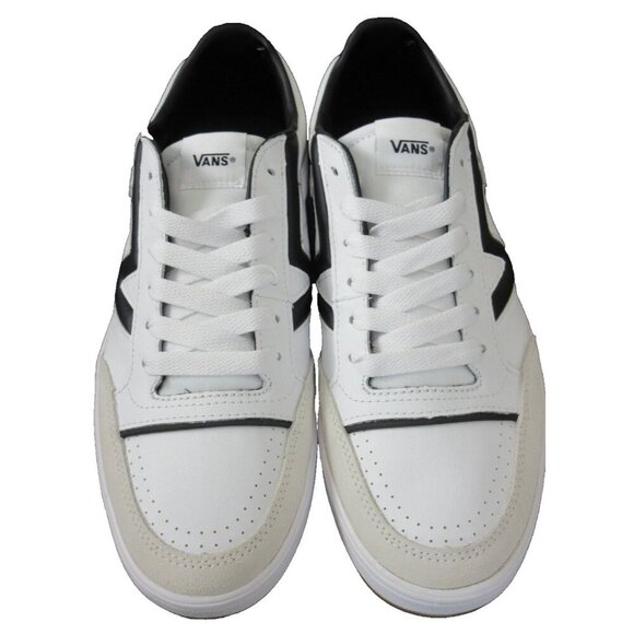 Vans Men's Lowland Cc Jmp R Court True White Black Leather Shoes Sizes NIB - Picture 3 of 5